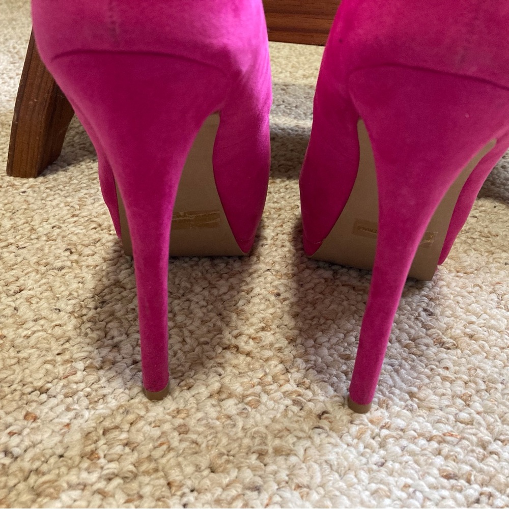 Charlotte Russe Pink Suede Heels